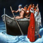 Dante esule tra gli esuli – 40x50cm – olio su tela – 2021